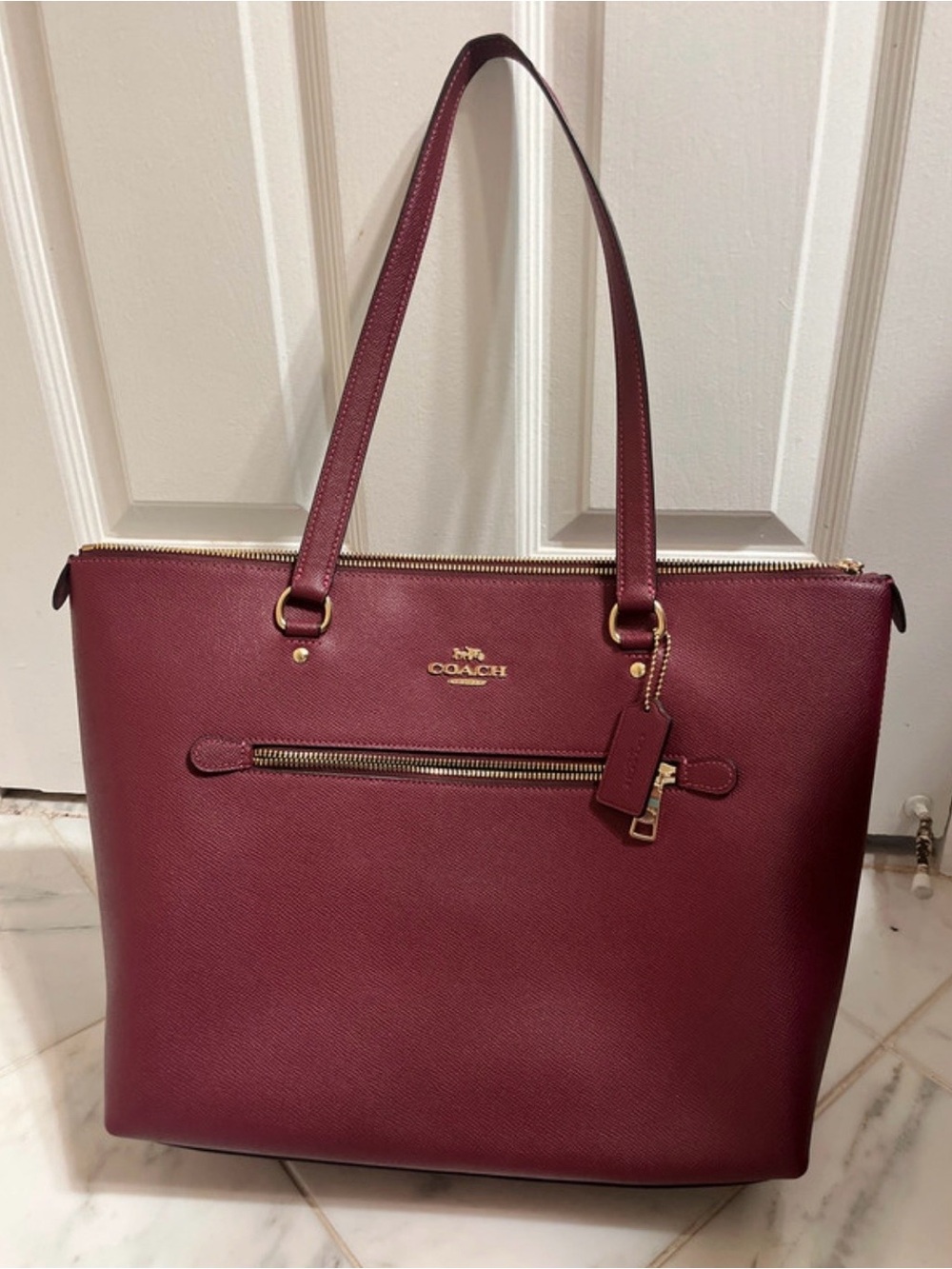 Coach Gallery Tote Black Cherry style # 79608